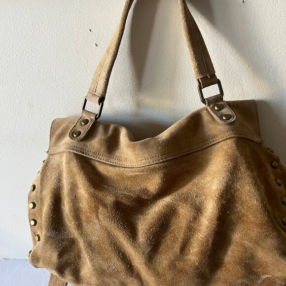 FREE PEOPLE MOHAVE MESSENGER DISTRESSED TAN BAG - Picture 3 of 7